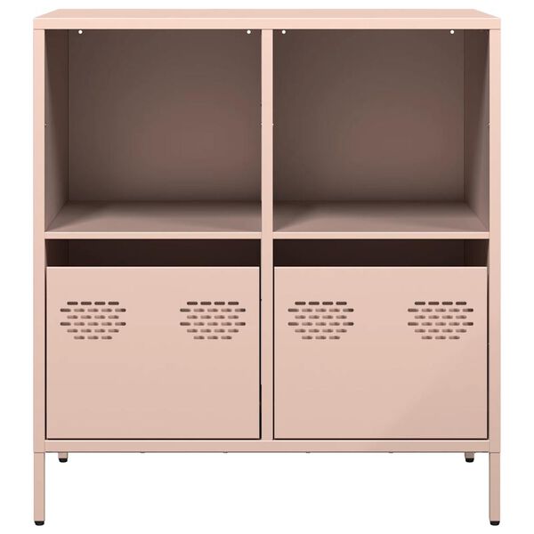 vidaXL Buffet rose 68x39x73,5 cm acier lamin&eacute; &agrave; froid