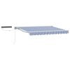 vidaXL Auvent r&eacute;tractable &eacute;lectrique Bleu et Blanc 2,5 x 2 m
