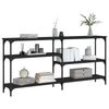 vidaXL Table console noir 160x29x75 cm Bois d'ing&eacute;nierie