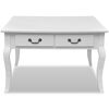 vidaXL Table basse avec 4 tiroirs Blanc