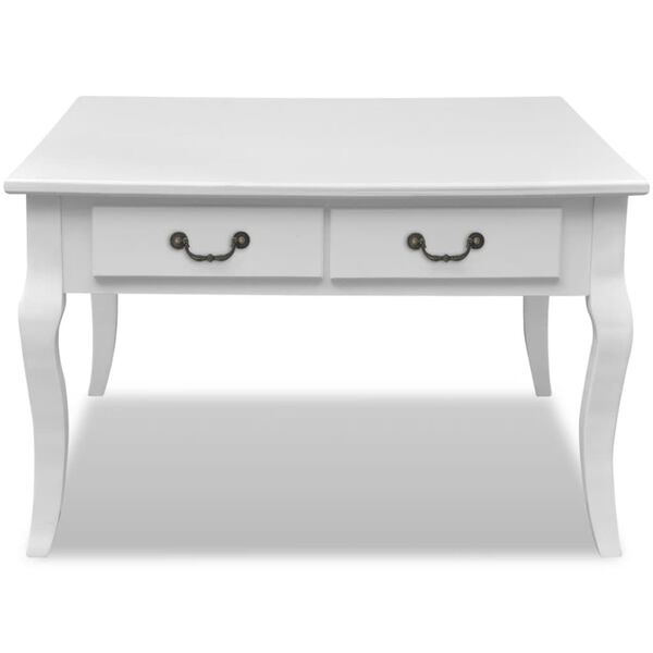 vidaXL Table basse avec 4 tiroirs Blanc