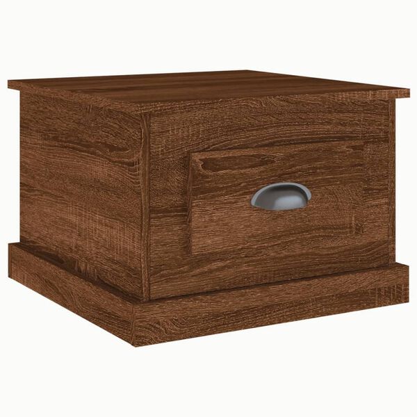 vidaXL Table basse Ch&ecirc;ne marron 50x50x35 cm Bois d'ing&eacute;nierie