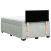 vidaXL Sommier &agrave; lattes de lit et matelas Gris clair 120x200cm Velours