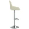 vidaXL Tabourets de bar lot de 2 cr&egrave;me tissu