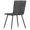 vidaXL Chaises &agrave; manger lot de 2 gris velours