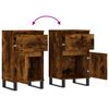 vidaXL Buffet ch&ecirc;ne fum&eacute; 40x35x70 cm bois d'ing&eacute;nierie