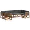 vidaXL Ensemble de canap&eacute;s d'ext&eacute;rieur 9 pcs Naturel et Anthracite