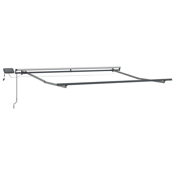 vidaXL Auvent manuel r&eacute;tractable avec LED 300x250 cm Orange et marron