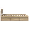vidaXL Cadre de lit Sonoma 120 x 200 cm Bois de pin massif