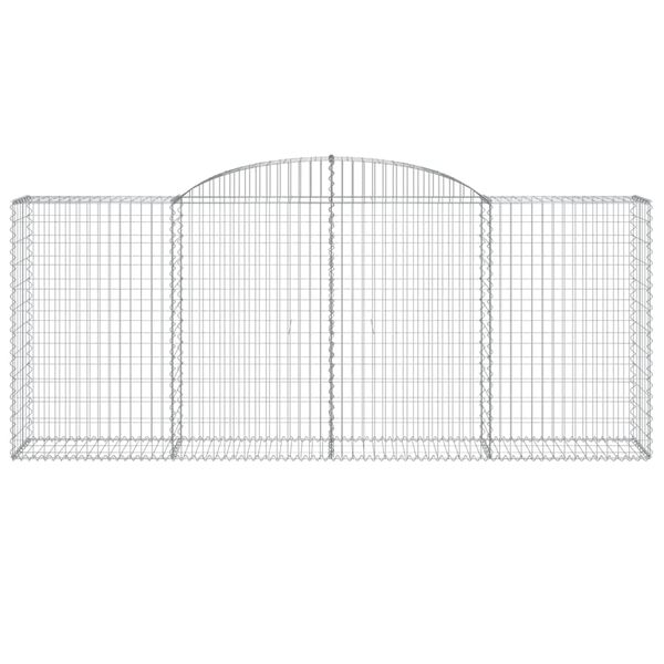 vidaXL Paniers &agrave; gabions arqu&eacute;s 3 pcs 300x50x120/140 cm fer galvanis&eacute;