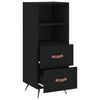 vidaXL Buffet Noir 34,5x34x90 cm Bois d'ing&eacute;nierie
