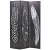 vidaXL Cloison de s&eacute;paration pliable 120 x 170 cm Plumes Noir et blanc