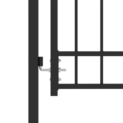 vidaXL Portail de clôture avec pointes Acier 100x150 cm Noir