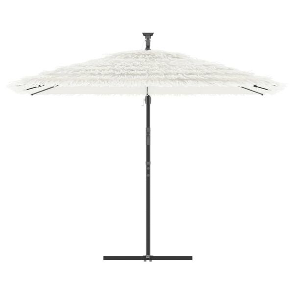 vidaXL Parasol de jardin avec m&acirc;t en acier blanc 290x290x238 cm