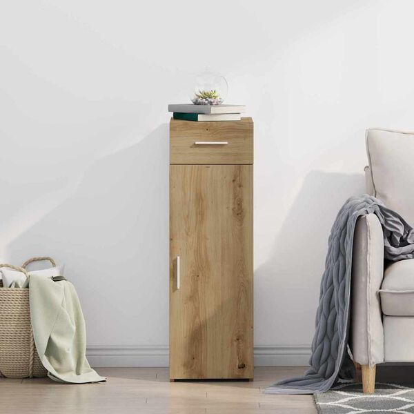 vidaXL Buffet avec tiroir Ch&ecirc;ne artisanal 30 x 42,5 x 93 cm