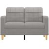 vidaXL Canap&eacute; &agrave; 2 places Gris clair 120 cm Tissu