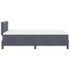 vidaXL Lit &agrave; ressort LED avec matelas Gris fonc&eacute; 120 x 200 cm Velours