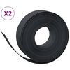 vidaXL Bordures de jardin 2 pcs noir 10 m 15 cm poly&eacute;thyl&egrave;ne