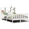 vidaXL Lit biblioth&egrave;que sans matelas blanc 160x200 cm bois pin massif