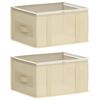 vidaXL Bo&icirc;te de rangement avec fen&ecirc;tre transparente 2 pc Tissu intiss&eacute;