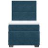 vidaXL Sommier &agrave; lattes de lit avec matelas bleu 80x200 cm velours