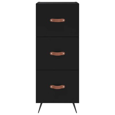 vidaXL Buffet haut Noir 34,5x34x180 cm Bois d'ingénierie