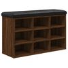 vidaXL Banc &agrave; chaussures ch&ecirc;ne marron 82x32x50 cm Bois d'ing&eacute;nierie