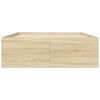 vidaXL Cadre de lit sans matelas ch&ecirc;ne sonoma 135x190 cm