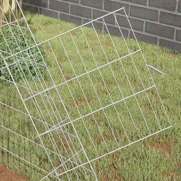 vidaXL Cage pour lapins Argent 215 x 100 x 85 cm Acier galvanis&eacute;
