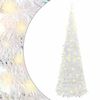 vidaXL Sapin de No&euml;l artificiel escamotable 200 LED blanc 210 cm