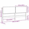 vidaXL T&ecirc;te de lit capitonn&eacute;e Naturel et Noir 200 cm Pin massif