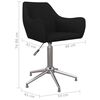 vidaXL Chaises pivotantes &agrave; manger lot de 4 Noir Tissu