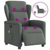vidaXL Fauteuil inclinable de massage &eacute;lectrique gris fonc&eacute; tissu
