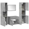 vidaXL Ensemble de meubles de salle de bain 4 pcs gris b&eacute;ton