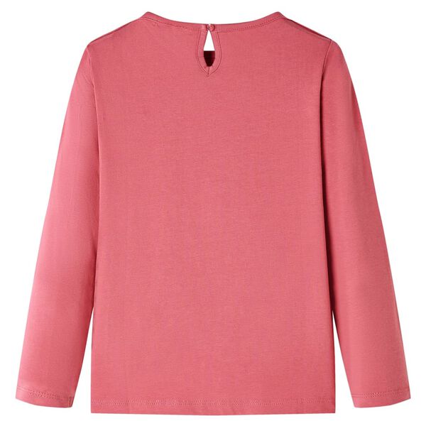 T-shirt enfants &agrave; manches longues rose vieux 116