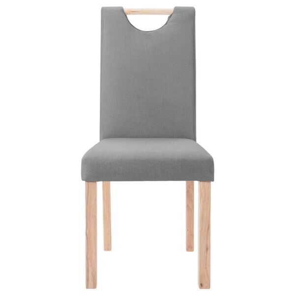 vidaXL Chaises &agrave; manger lot de 2 gris clair tissu