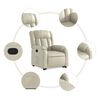 vidaXL Fauteuil inclinable Cr&egrave;me Similicuir