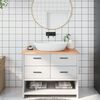 vidaXL Comptoir de salle de bain marron clair 100x40x2 cm bois trait&eacute;