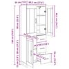 vidaXL Haut Armoire avec tiroir 2 pcs Bois Ancien Bois d'ing&eacute;nierie