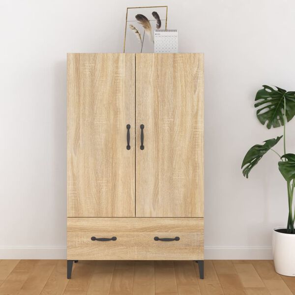 vidaXL Buffet haut Ch&ecirc;ne sonoma 70x31x115 cm Bois d'ing&eacute;nierie
