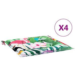 vidaXL Coussins de chaise de jardin lot de 4 multicolore 40x40x3 cm