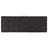 vidaXL Coussin de plancher de palette Coton 120x40x7 cm Noir