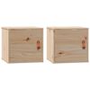 vidaXL Armoires murales 2 pcs 31,5x30x30 cm Bois de pin massif