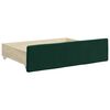 vidaXL Lit de jour avec gigogne et tiroirs vert fonc&eacute; 80x200cm velours