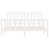 vidaXL Cadre de lit sans matelas blanc 200x200 cm bois massif