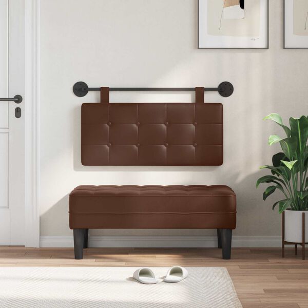 vidaXL T&ecirc;te de lit suspendue Marron 100 x 55 x 5 cm Simili cuir