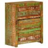 vidaXL Armoire &agrave; tiroirs Multicolore 60x33x75 cm Bois de r&eacute;cup&eacute;ration