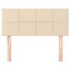 vidaXL T&ecirc;te de lit Cr&egrave;me 100x5x78/88 cm Tissu