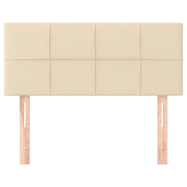 vidaXL T&ecirc;te de lit Cr&egrave;me 100x5x78/88 cm Tissu