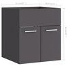 vidaXL Ensemble de meubles de salle de bain 2 pcs Gris Agglom&eacute;r&eacute;